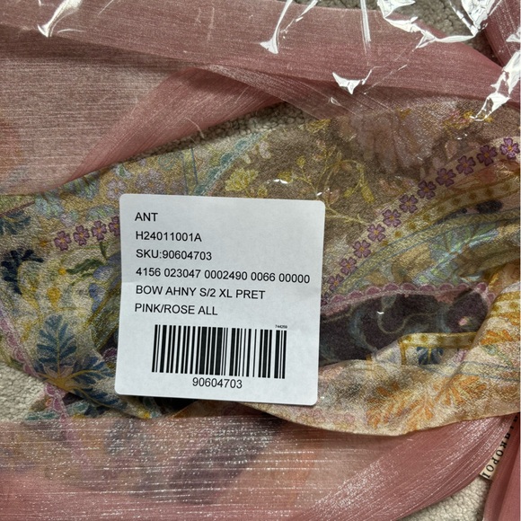 NWT Anthropologie Watercolor Hair Bows, XL, Set of 2 - Picture 7 of 8